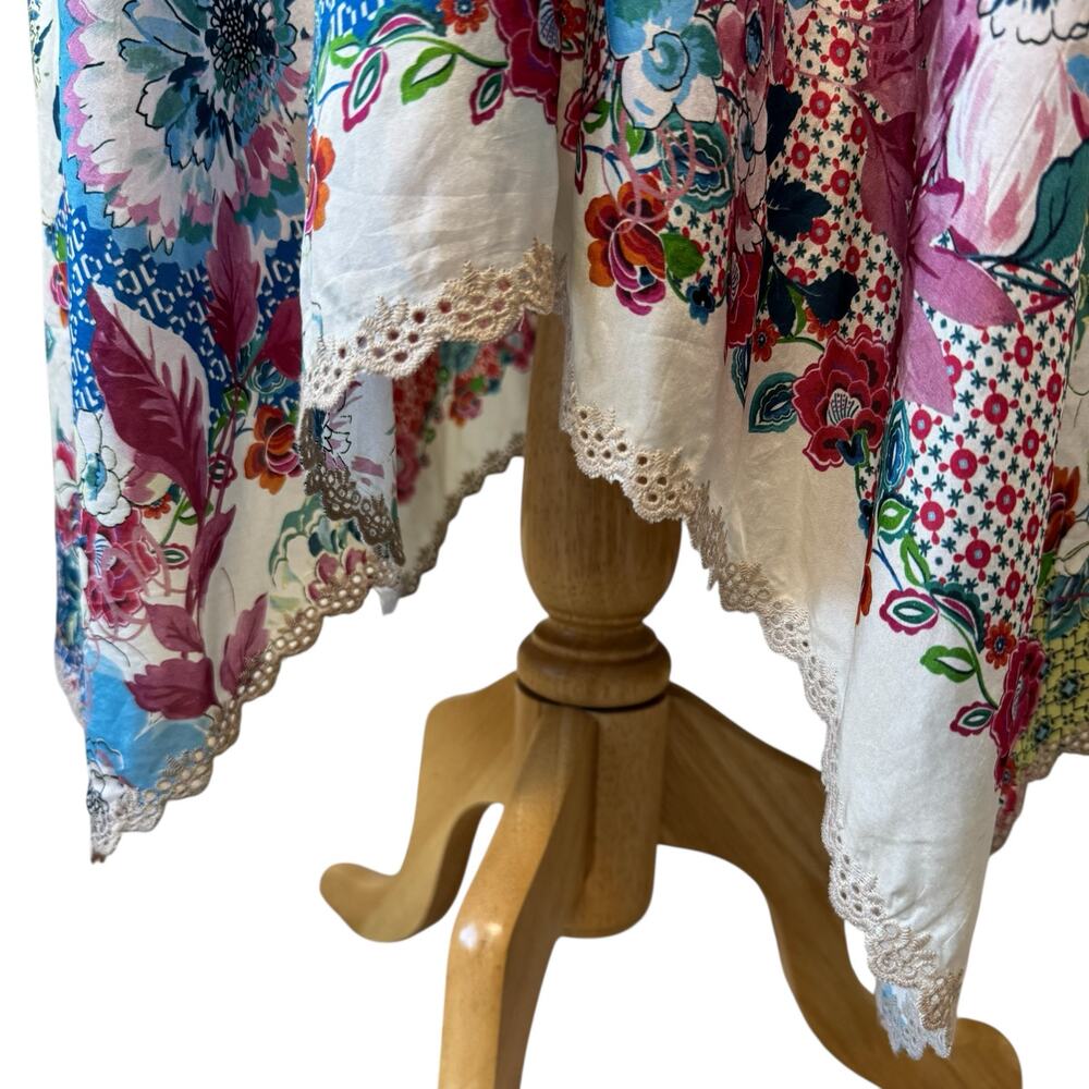JOHNNY WASs  Lubello Parker Silk Patchwork Shirt Dress Multi Size Small - Picture 11 of 14